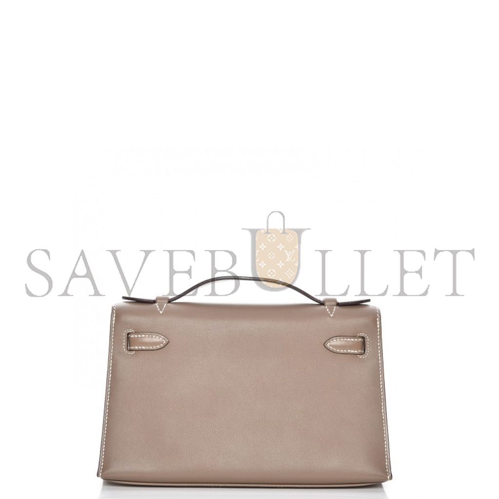 H**mes master mini kelly generation swift elephant gray silver buckle (22*14*7cm)